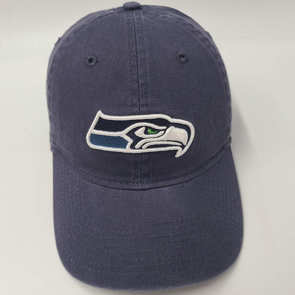 Seattle Seahawks Hat Strapback (Fits Small) Reebok Blue White NFL Football Logo